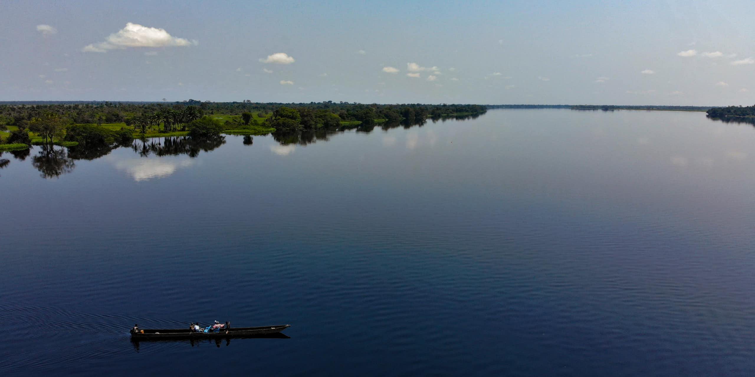 Canoe on a river