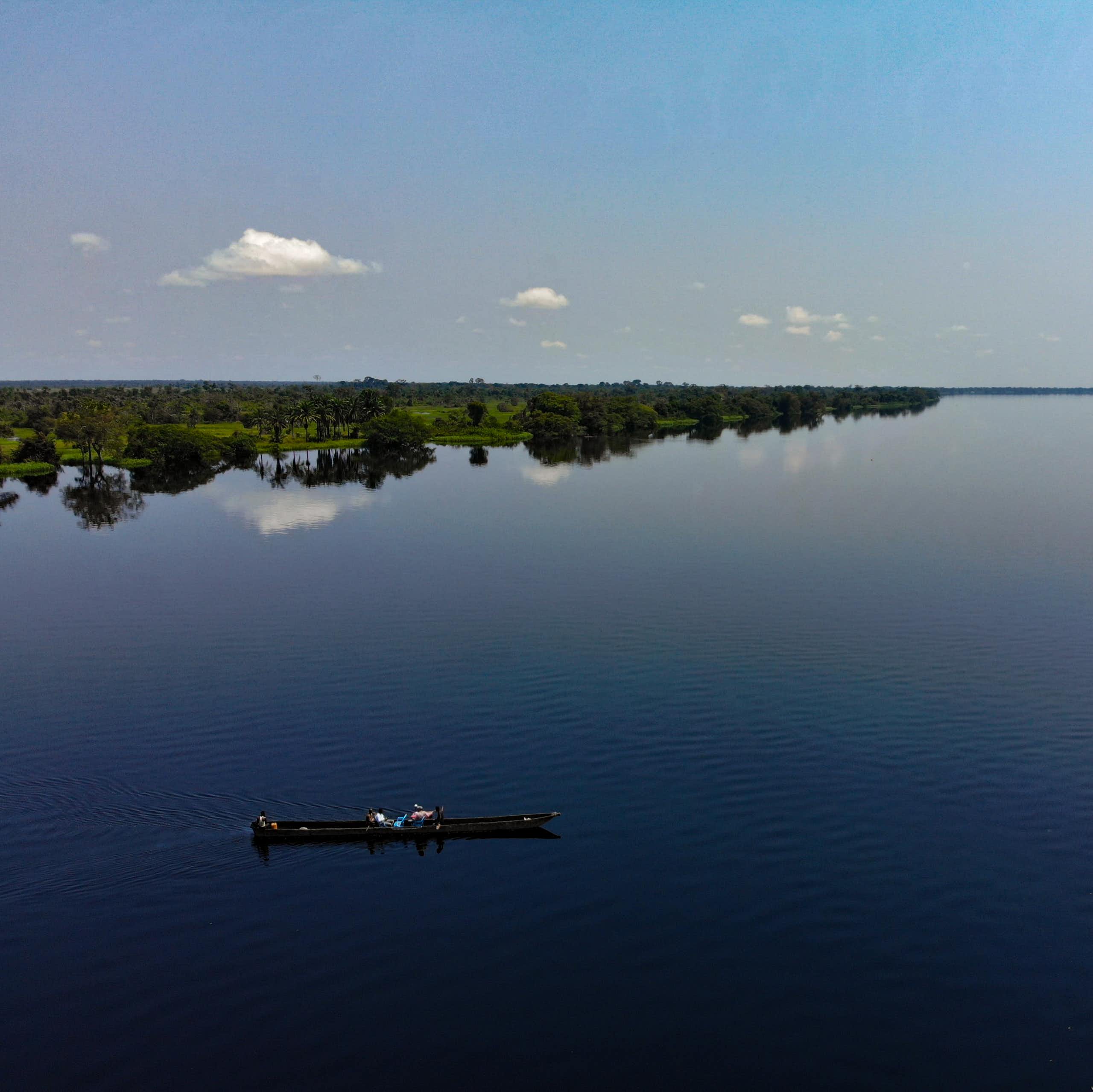 Canoe on a river