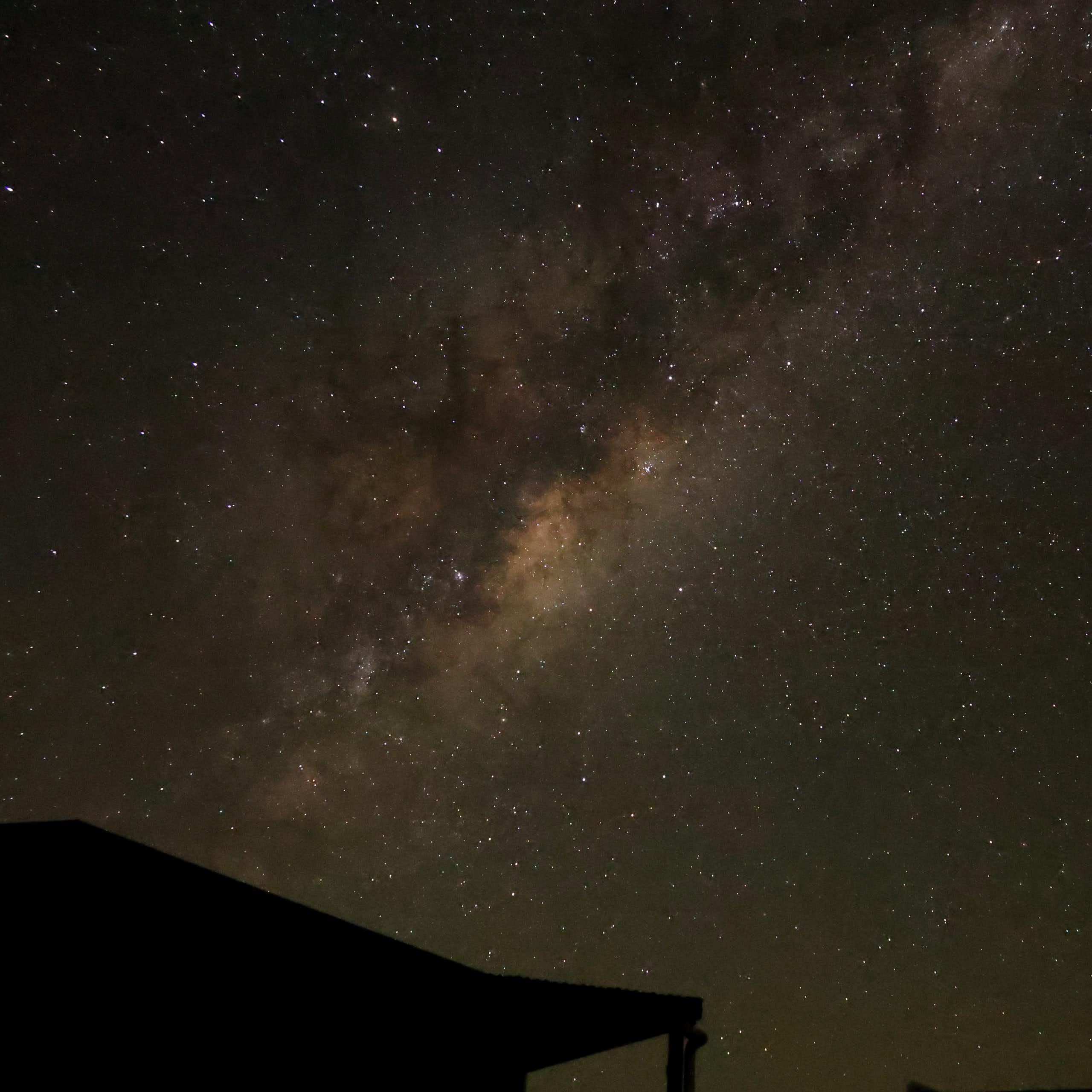 The Milky Way rising over The Forktree Project homestead at Carrickalinga 