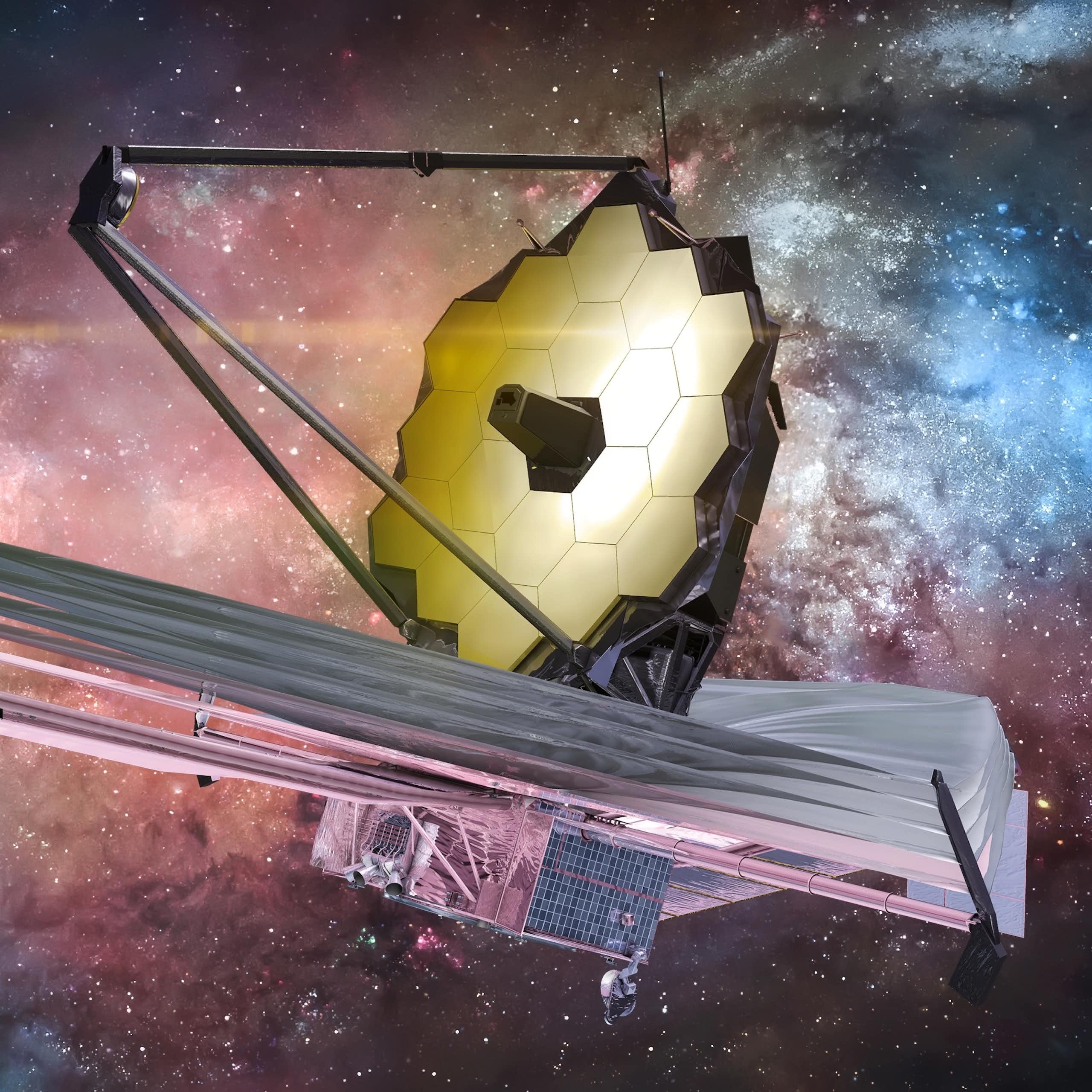 Ilustração do Telescópio Espacial James Webb