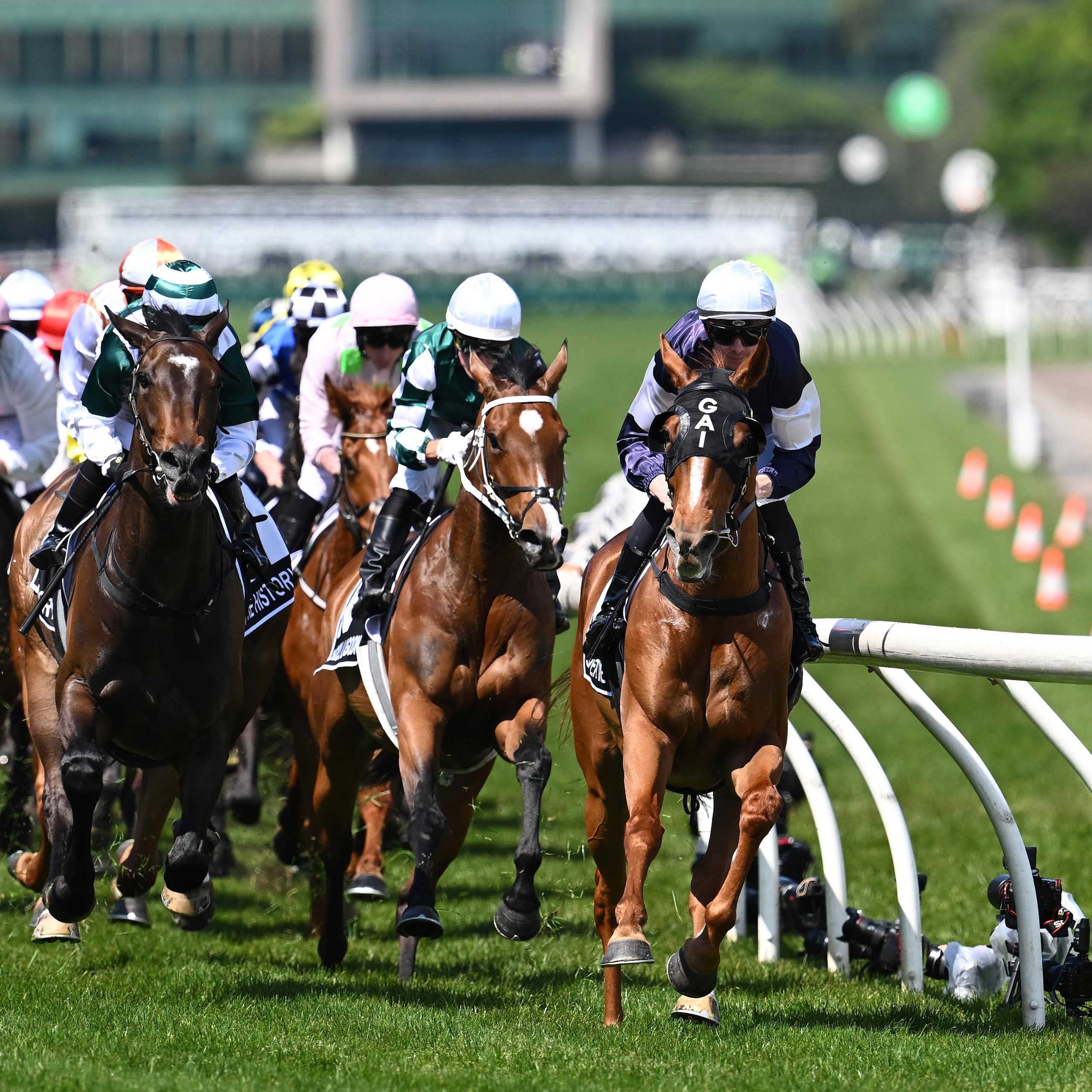 Horses compete at the 2023 Melbourne Cup