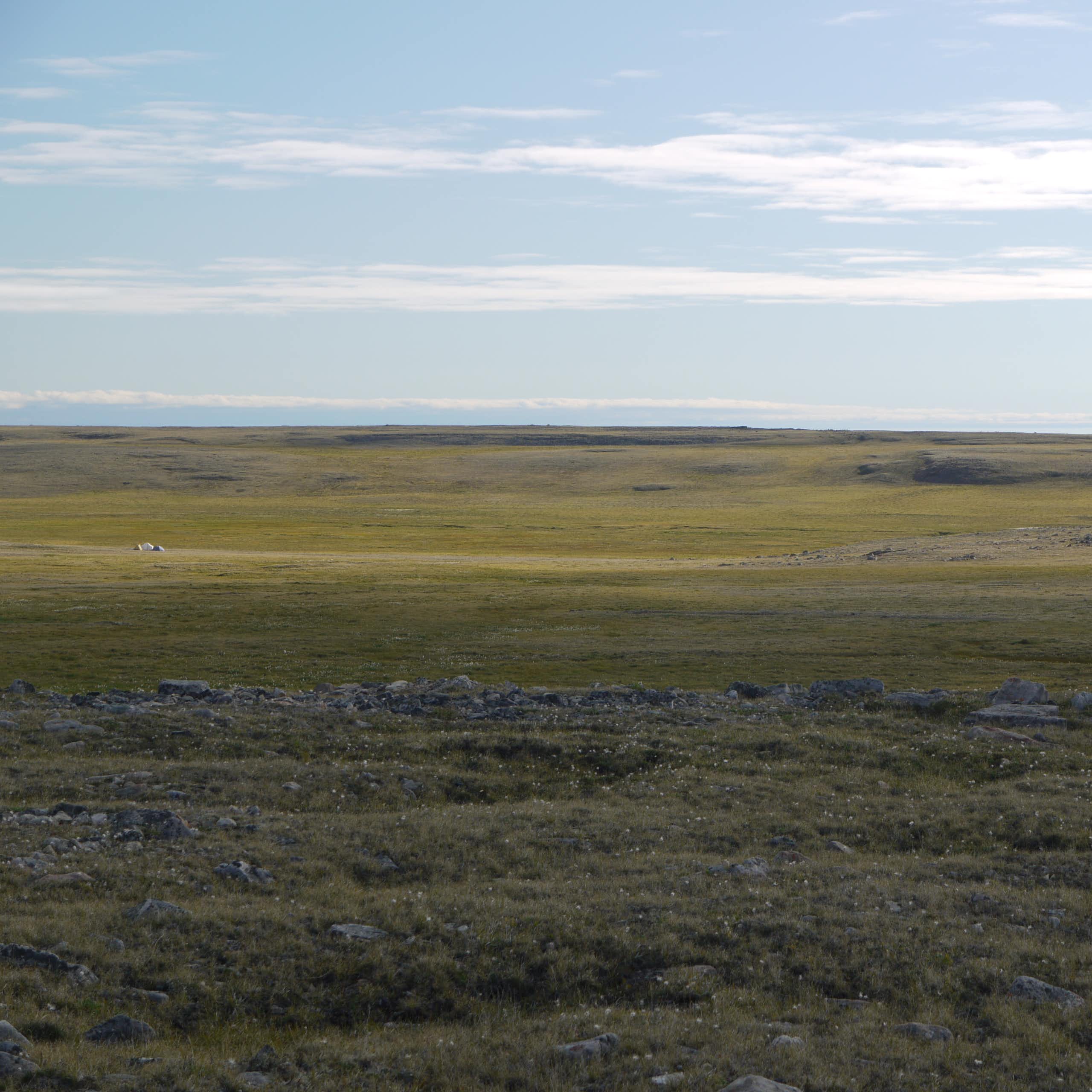 A vast tundra is pictured in the Canadian Arctic