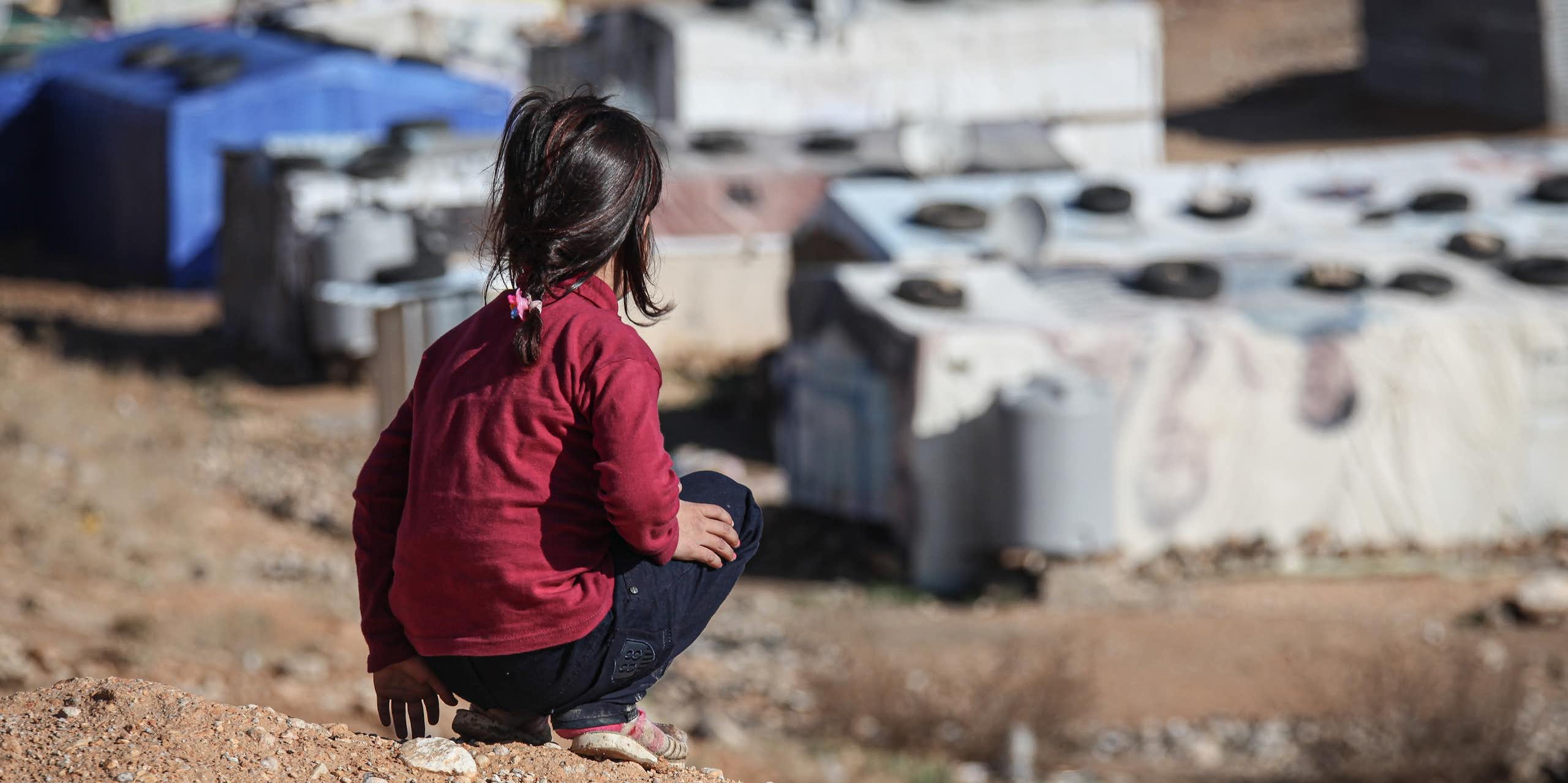 Syrian refugees in the Bekaa Valley in Lebanon in 2013.