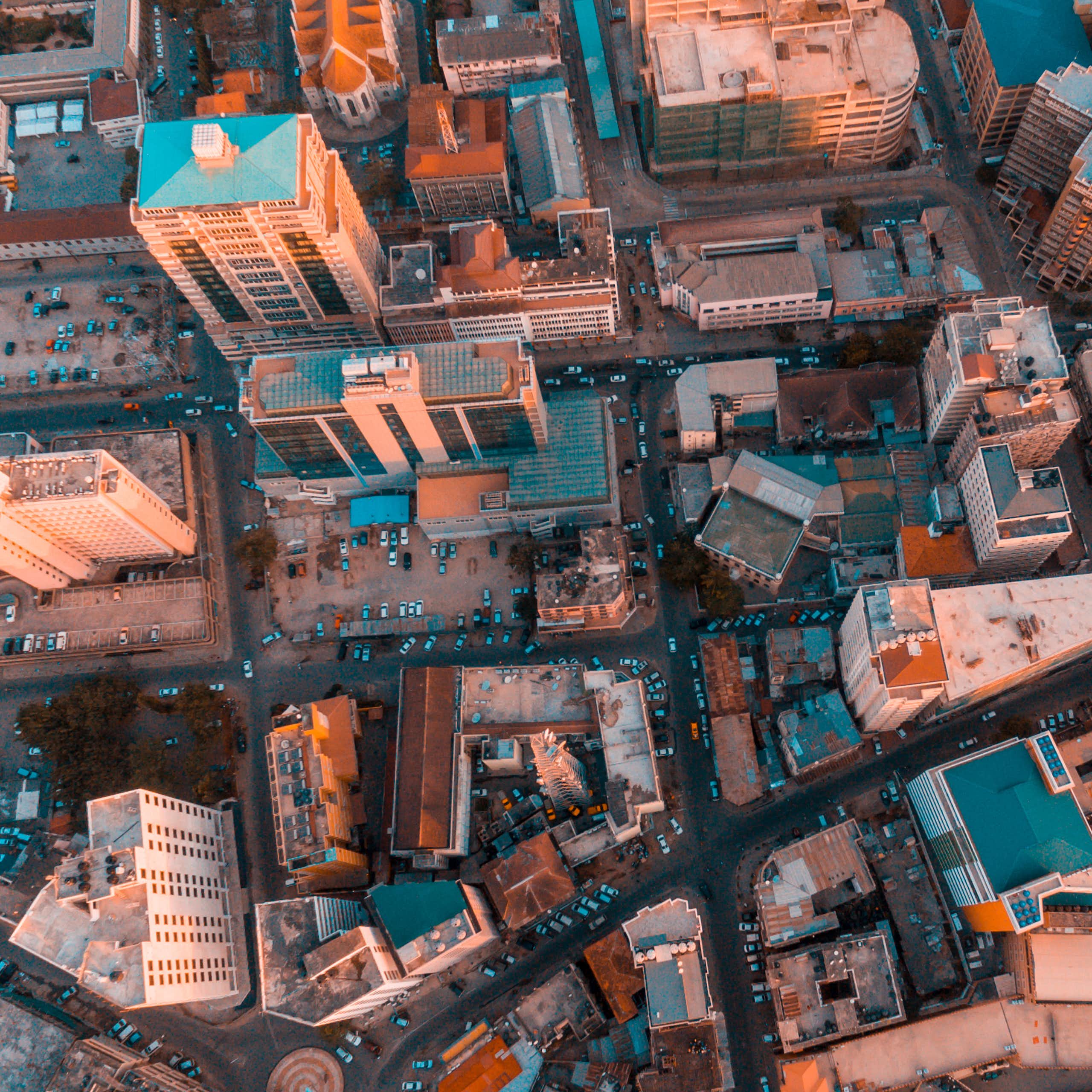 Aerial view of a city