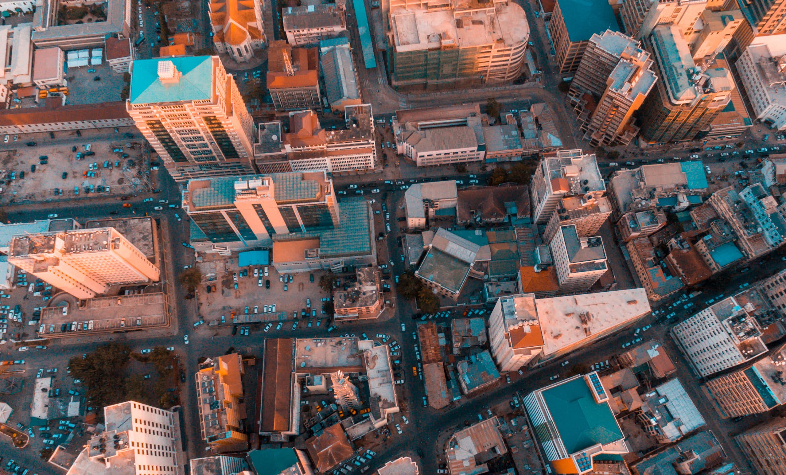 Aerial view of a city