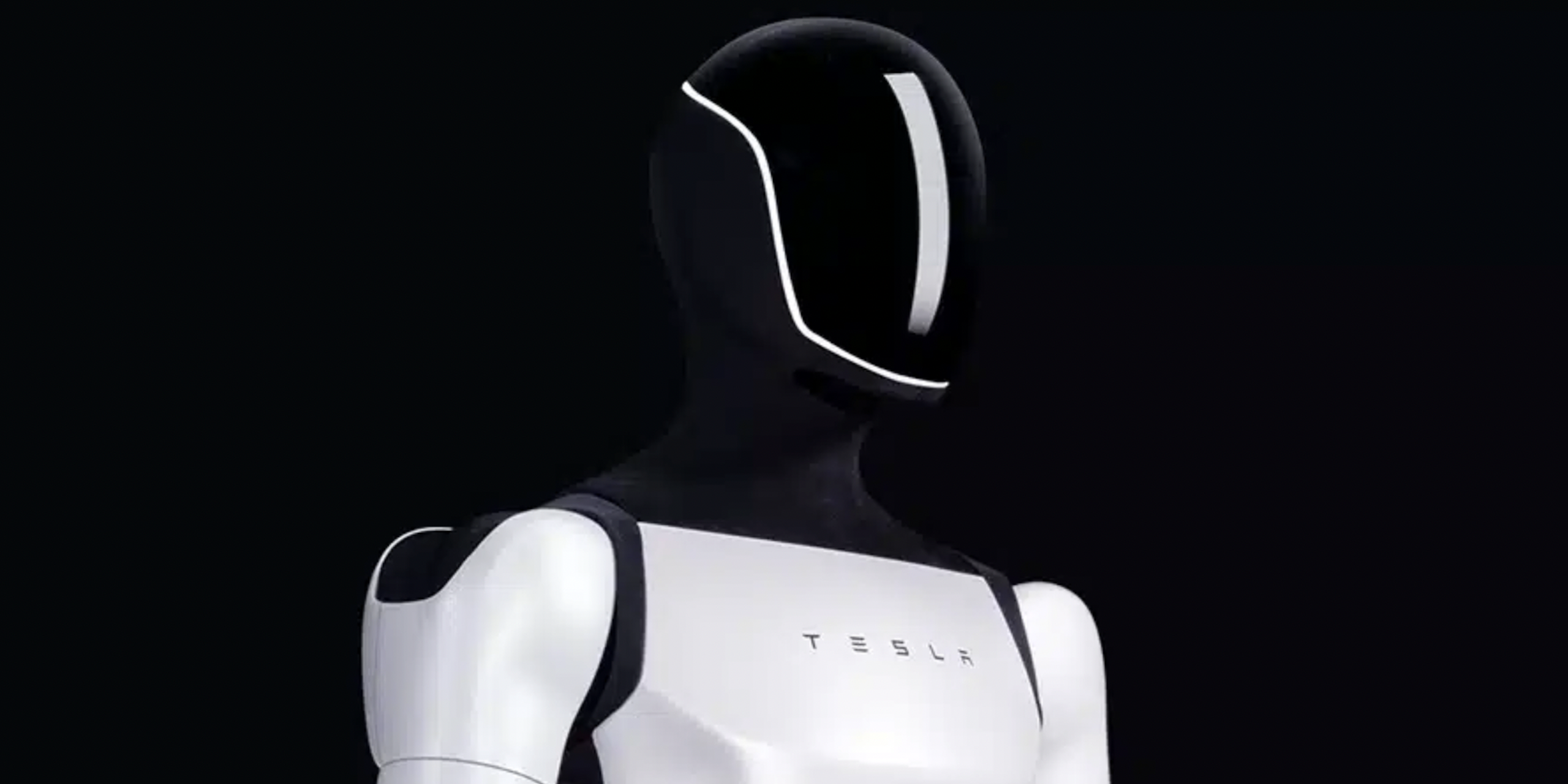 Tesla Optimus robot in profile